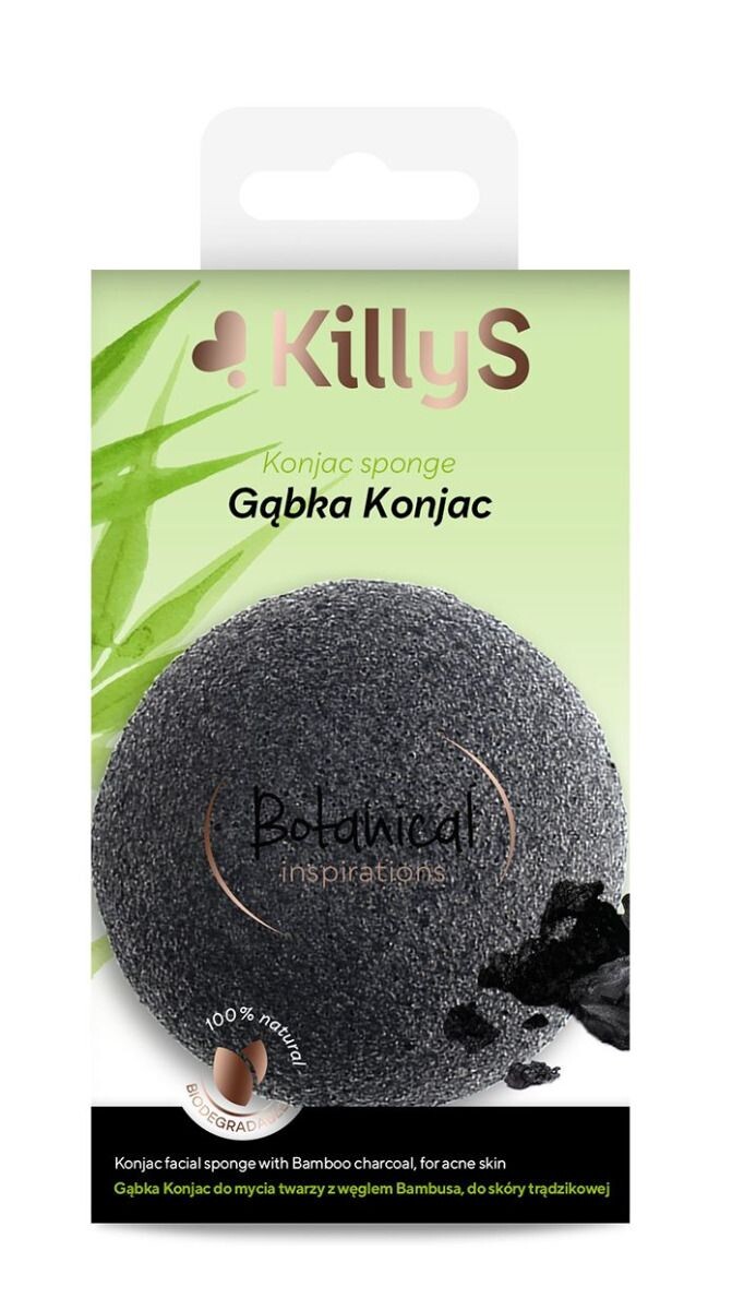 

KillyS Konjac z Węglem конжаковая губка, 1 шт.