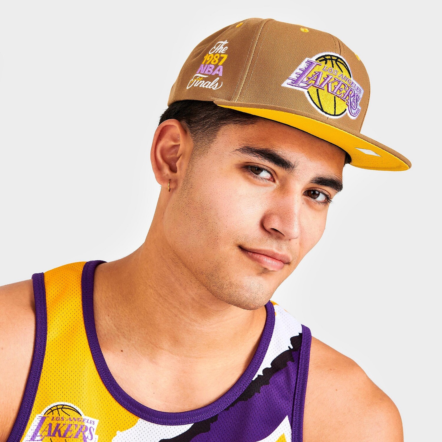 

Кепка Mitchell & Ness Los Angeles Lakers NBA Wheat Hardwood Classics Snapback, бежевый