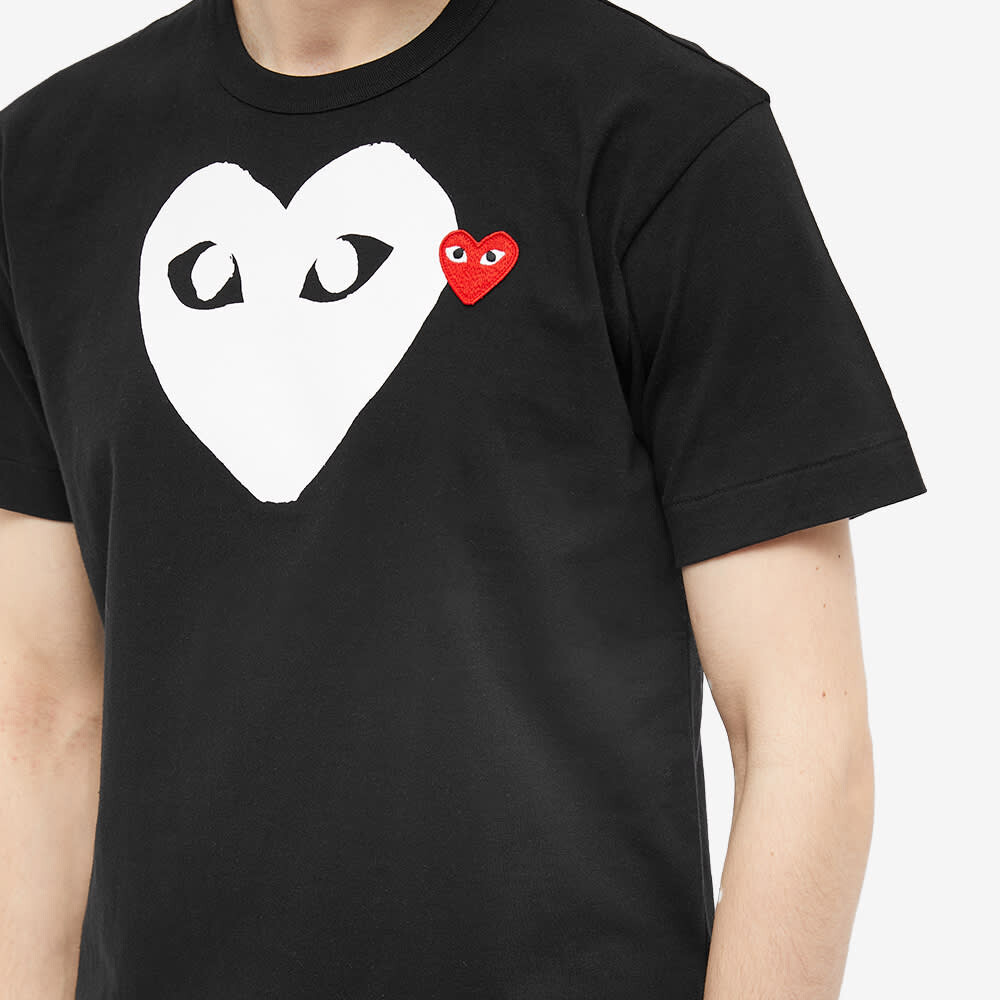 Comme des garcons play cheap double heart logo tee