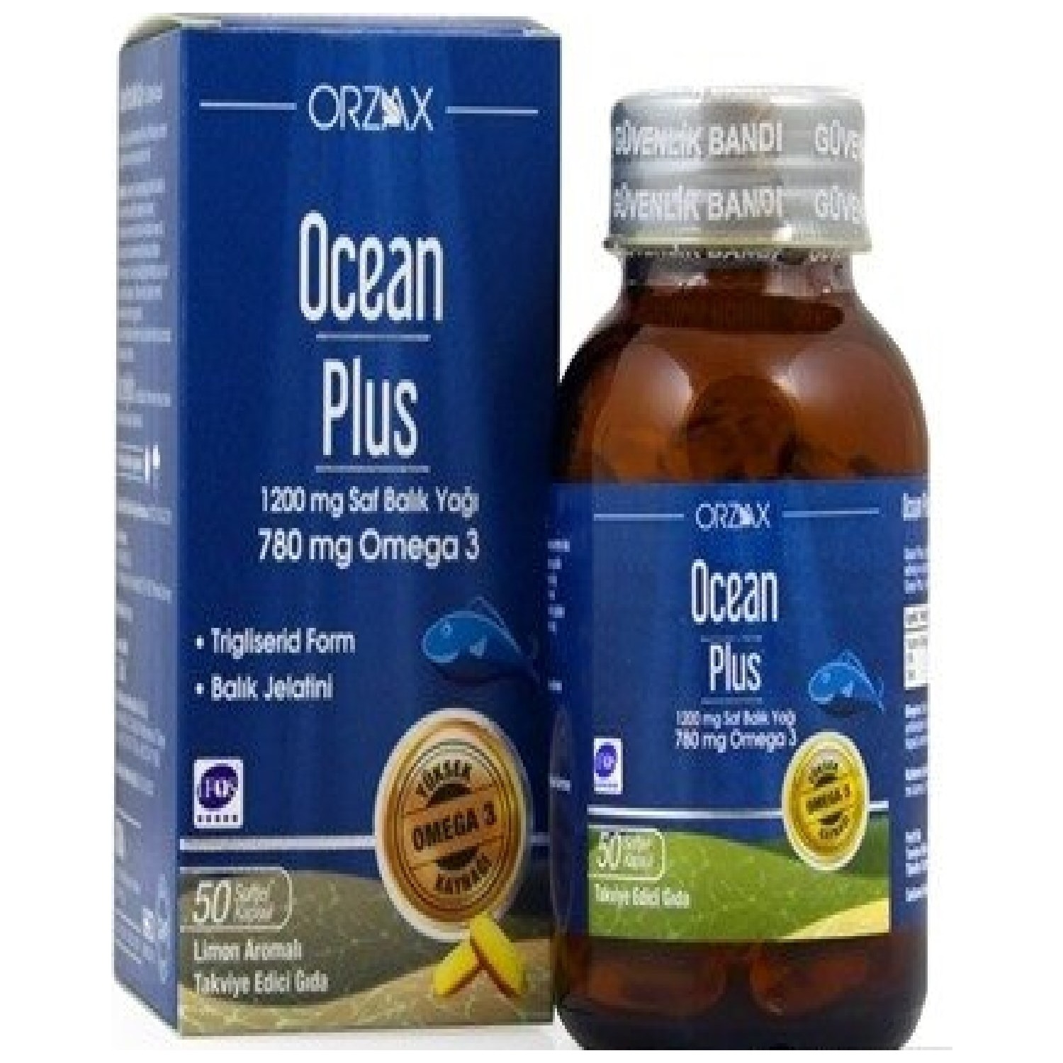 Омега-3 Orzax Ocean Plus 1200 мг, 50 капсул