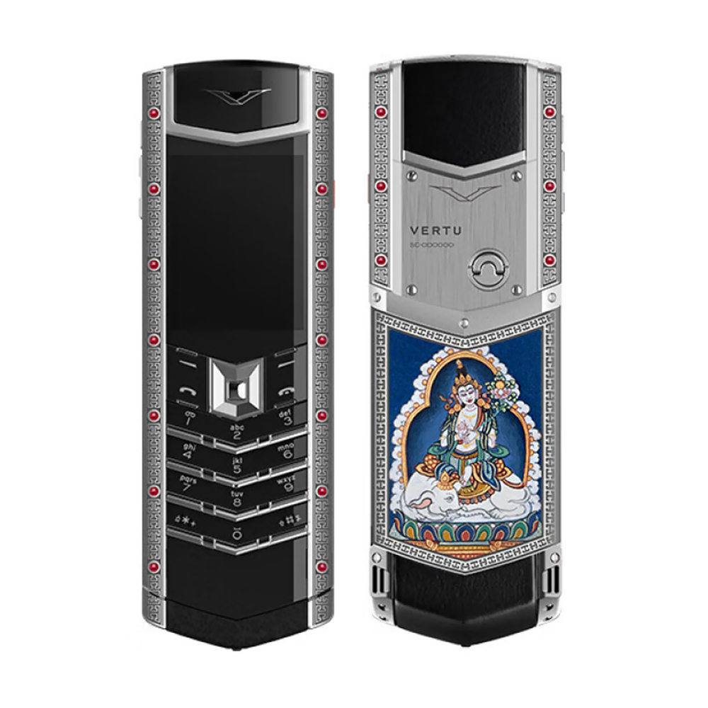 Мобильный телефон Vertu Signature V ThangKa Pure Silver, Samantabhadra,  черный/серебро – купить с доставкой из-за рубежа через платформу  «CDEK.Shopping»