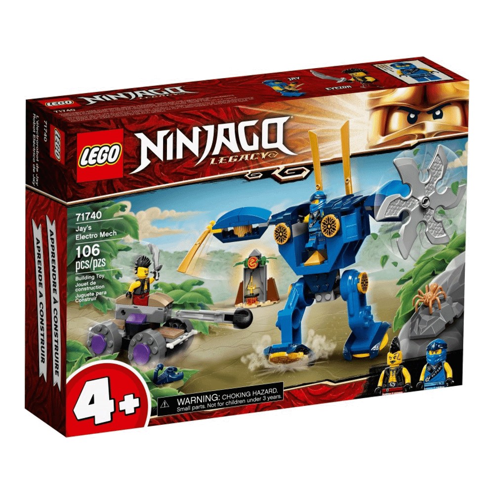 Конструктор LEGO Ninjago 71740 Электрический робот Джея конструктор ninja 10396 шагоход джея 387 деталей