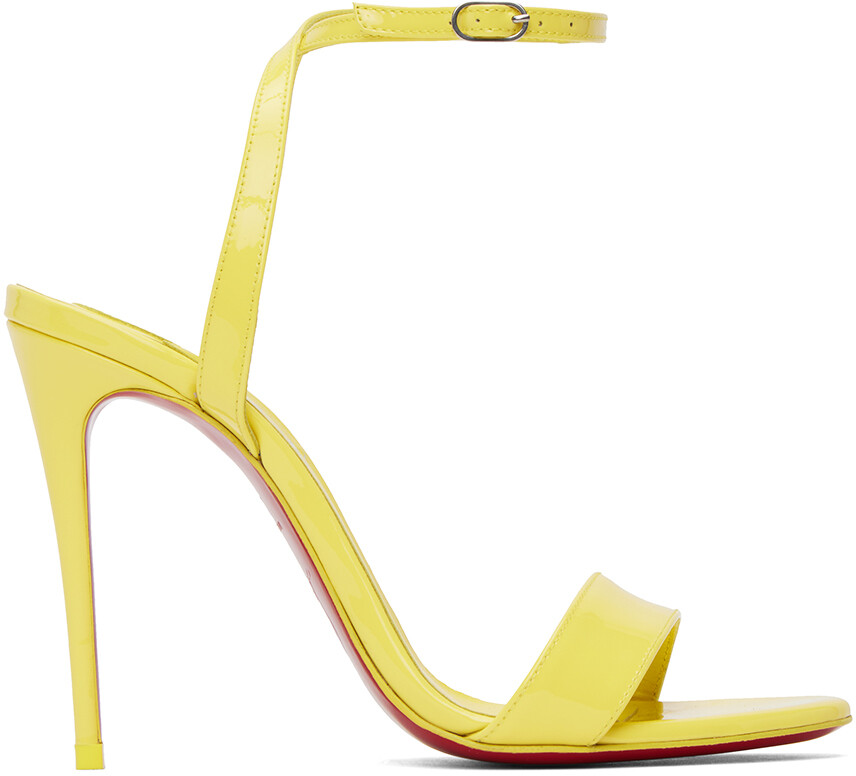 

Желтые босоножки на каблуке Loubigirl 100 Christian Louboutin