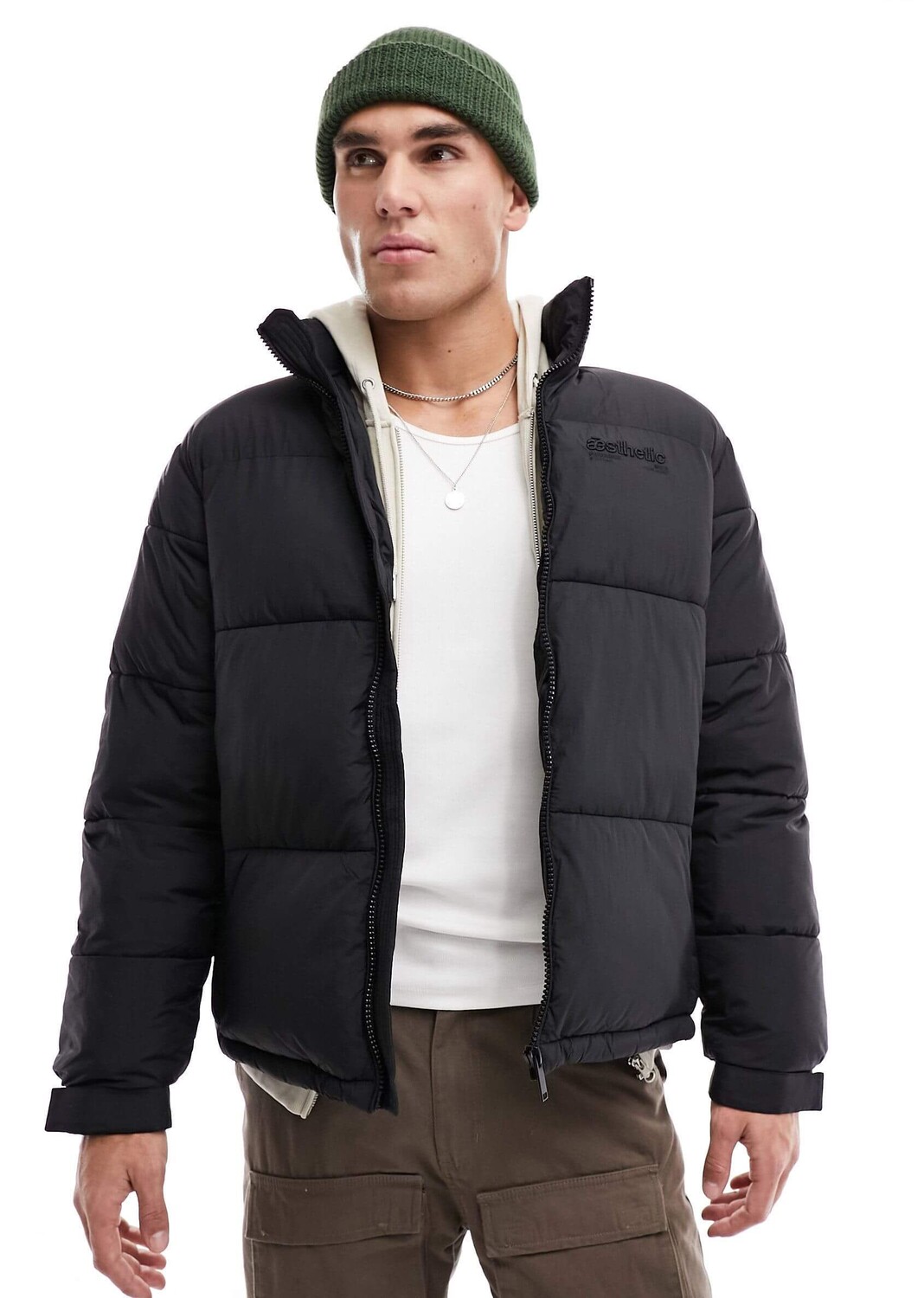 

Куртка River Island Studio Puffer, черный