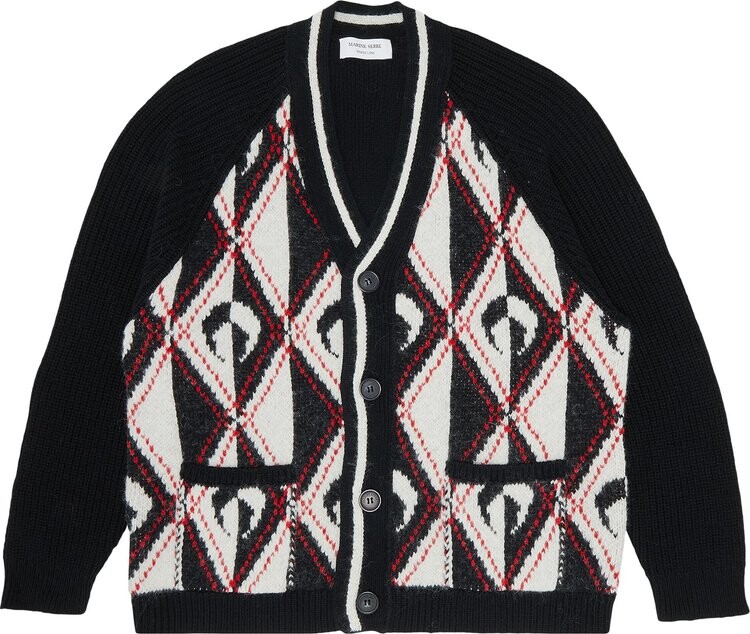 

Кардиган Marine Serre Knit Cardigan 'Black', черный