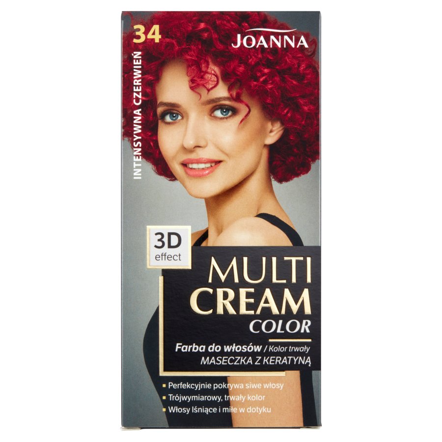 Joanna Краска для волос Multi Cream Color 34 Intense Red – заказать с  доставкой из-за рубежа через онлайн-сервис «CDEK.Shopping»