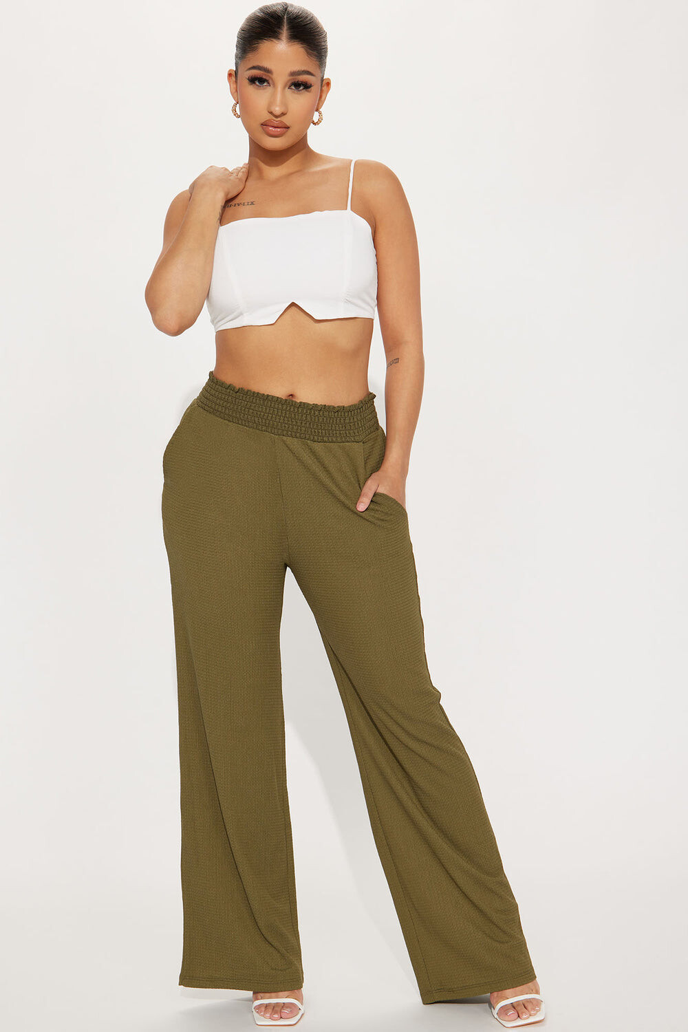 

Брюки Fashion Nova BP05735, оливковый