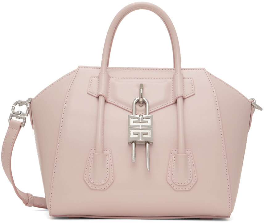 

Розовая мини-сумка Antigona Lock с верхней ручкой Givenchy