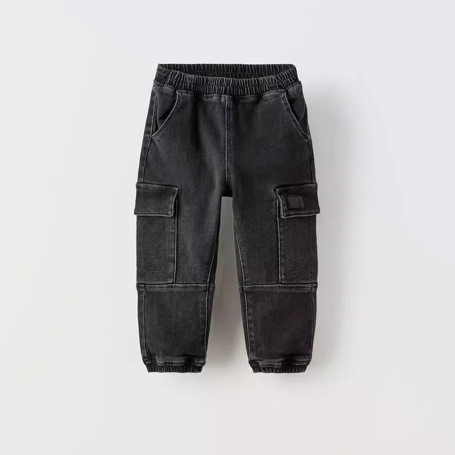 

Джинсы ZARA Denim Cargo, черный