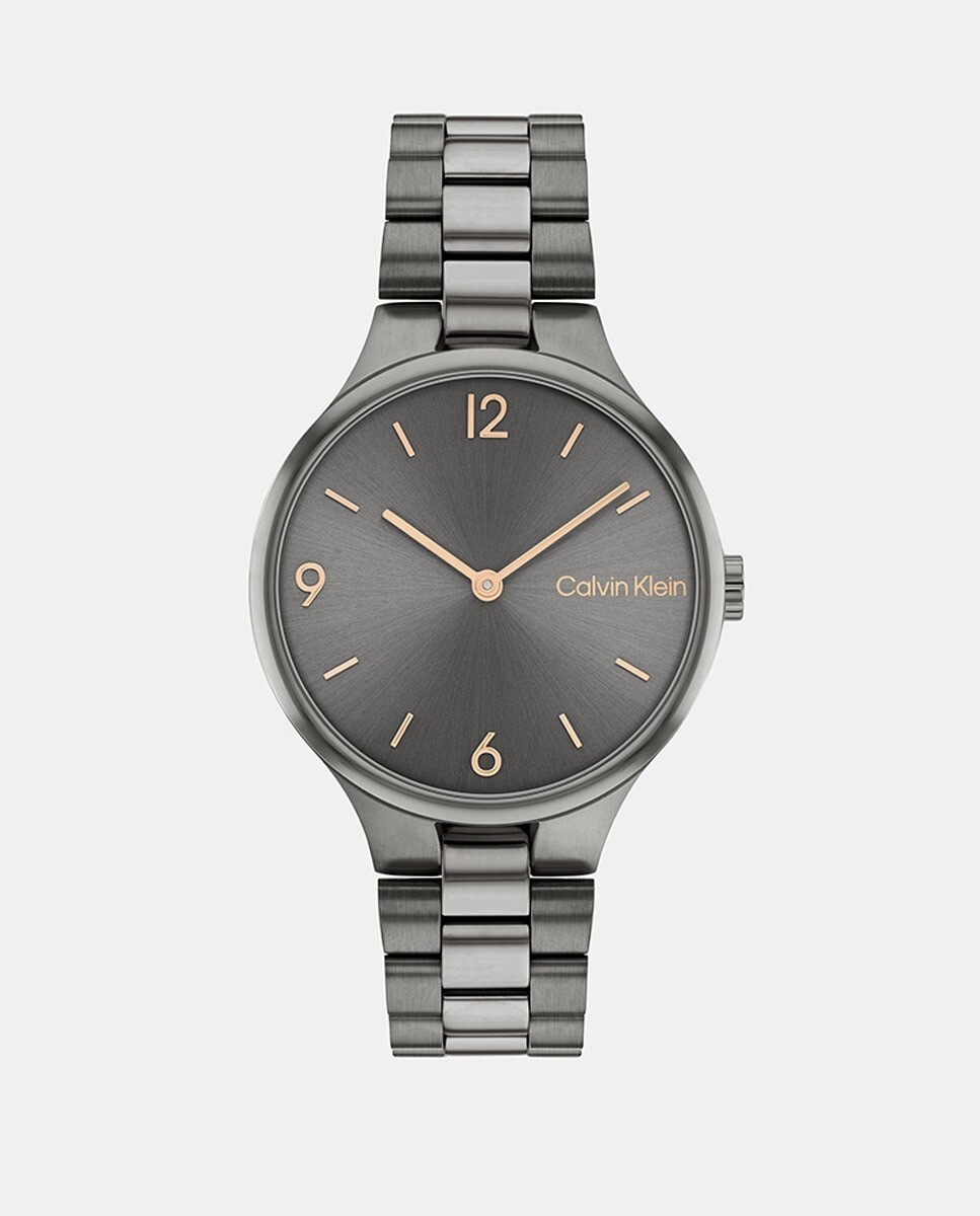 

Женские часы Linked 25200130 серые стальные Calvin Klein, серый