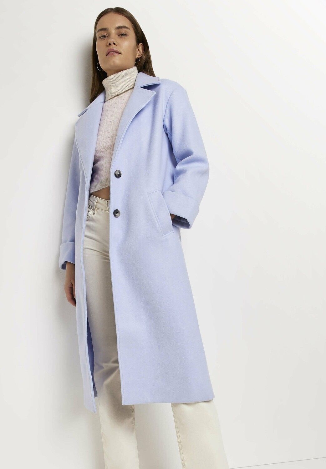 

Пальто классическое River Island, синий