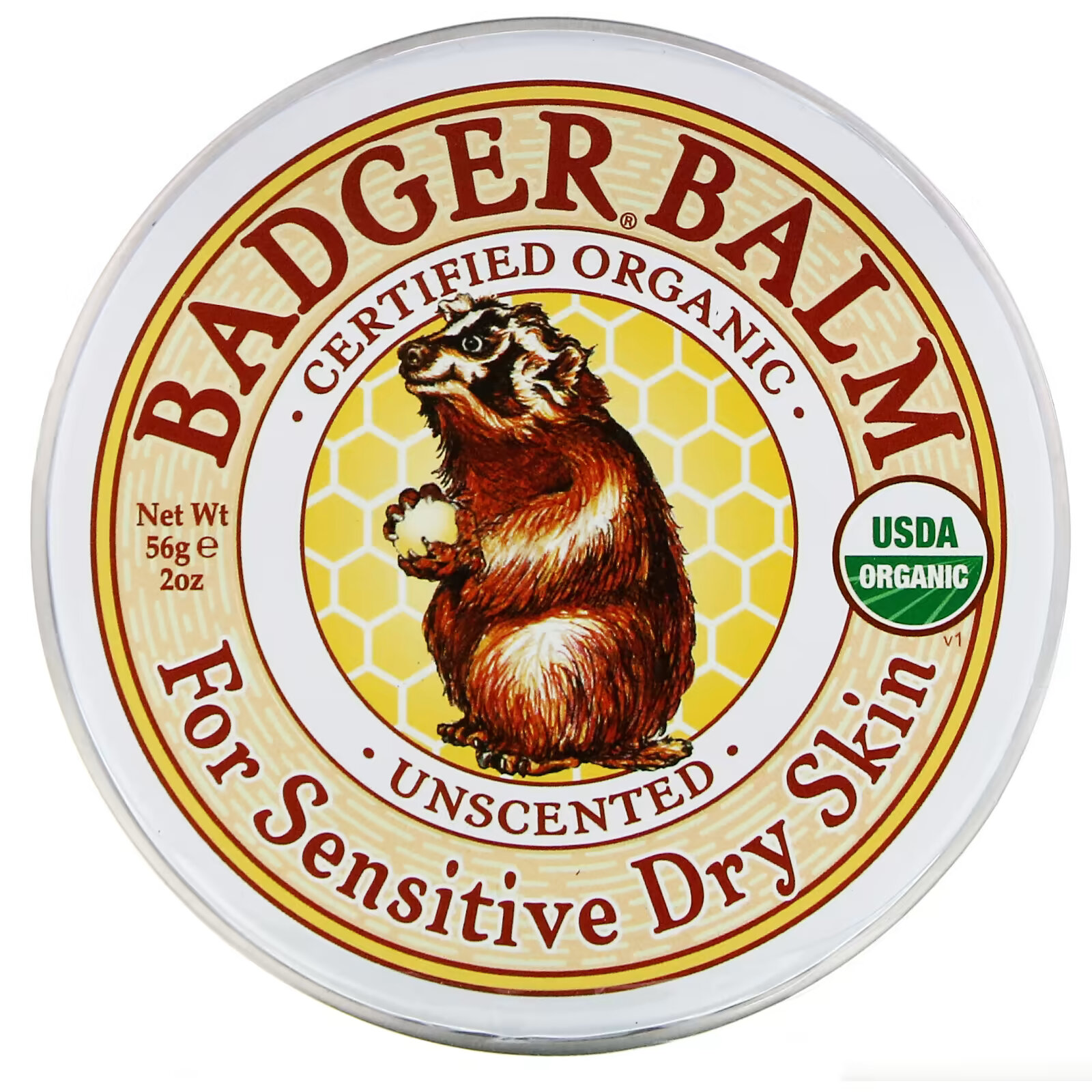 Badger Company, Бальзам Badger, для сухой и чувствительной кожи, без запаха, 56 г