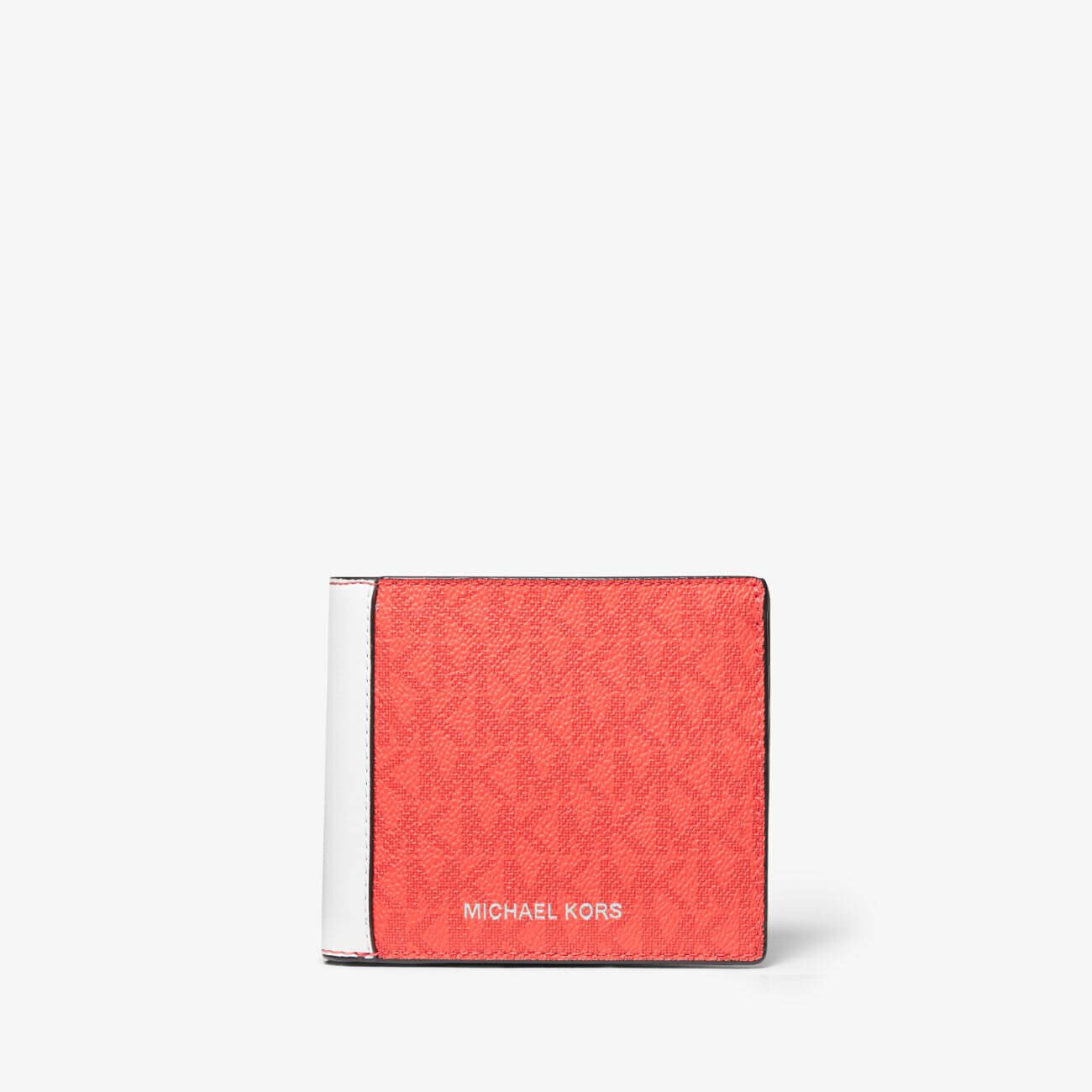 

Кошелек Michael Kors Cooper Logo And Faux Leather Billfold, красный/белый