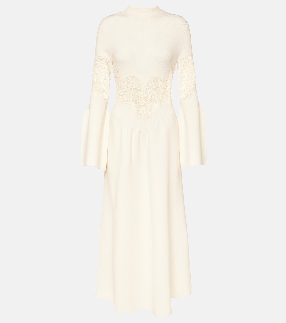 

Платье макси из смесовой шерсти Chloé, нейтральный
