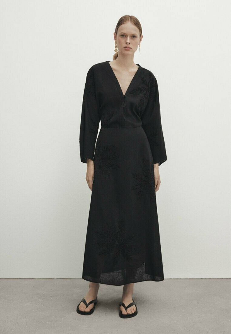 

Длинная юбка Massimo Dutti, черный