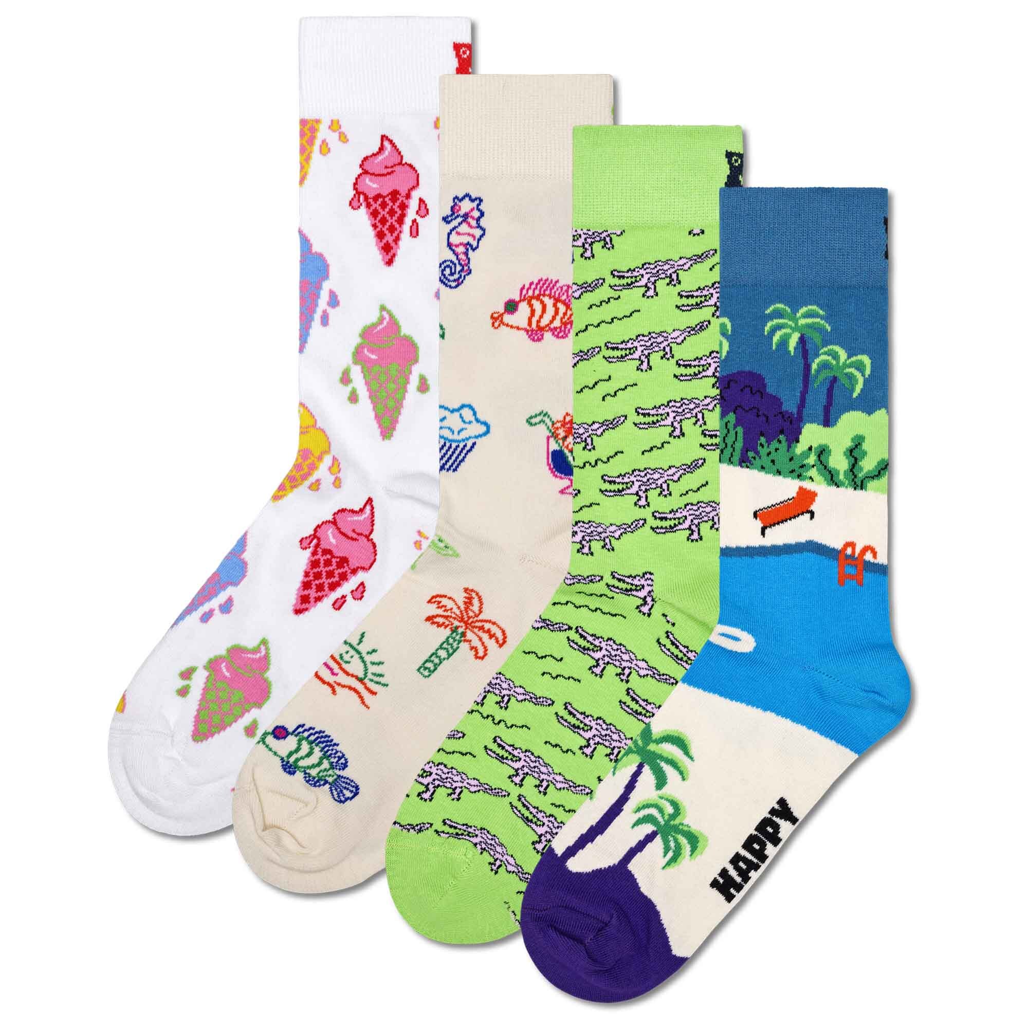 Носки Happy Socks 4 шт, цвет Pool Party 2023 outdoor swimming pool new pvc inflatable cactus toss party bar party beach travel pool toys set ice supplies game floating