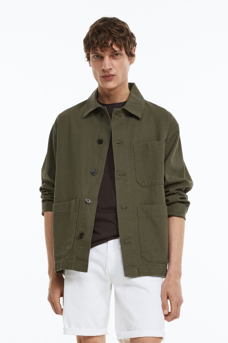 

Шорты узкого кроя из хлопкового твила H&M