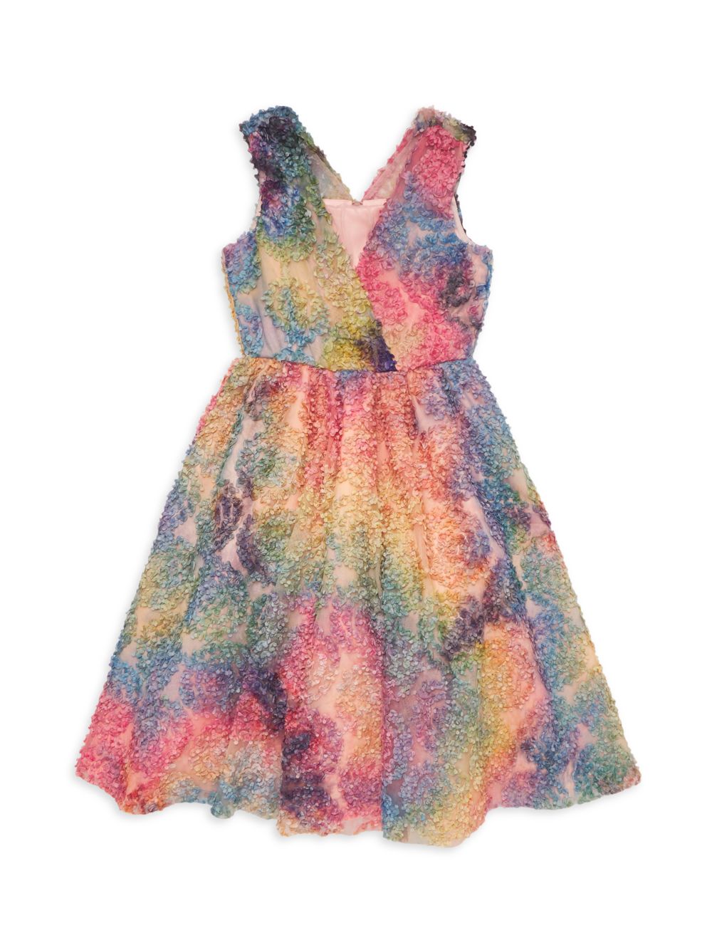 Платье для маленьких девочек с принтом тай-дай и рюшами Christian Siriano