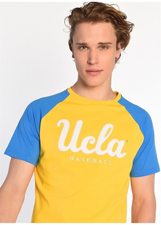 

Желтая мужская футболка с круглым вырезом Ucla, Желтый