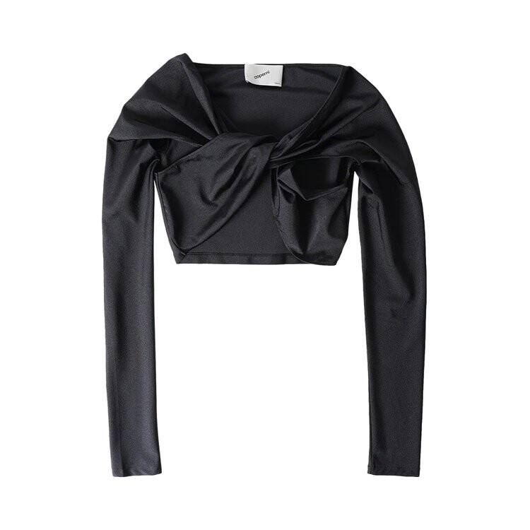 

Топ Coperni Cropped Draped Top, черный