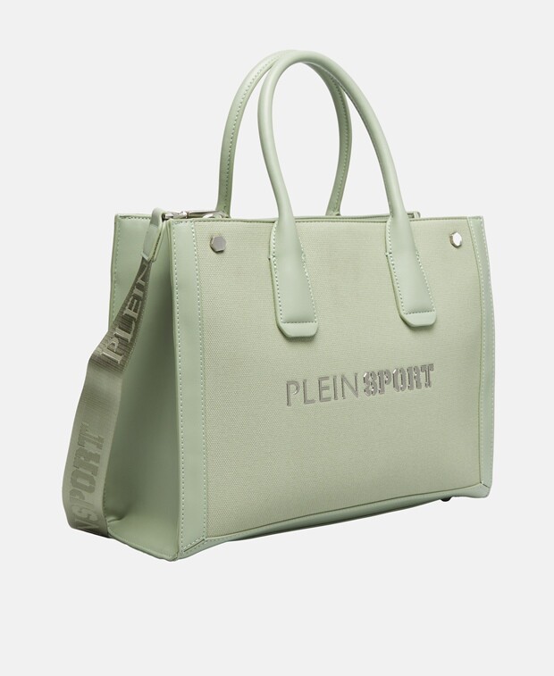 

Сумка-тоут из кожи Plein Sport, мятный