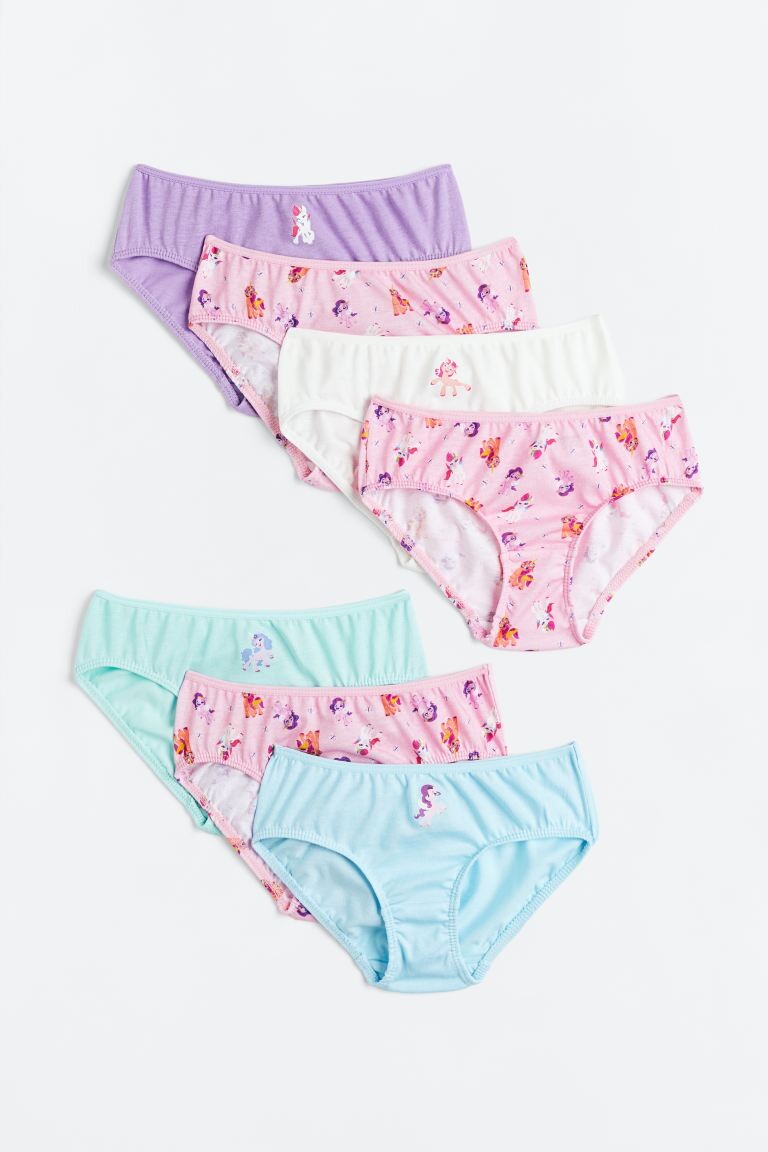 

7 пар хлопковых трусов H&M, светло-розовый/мой маленький пони