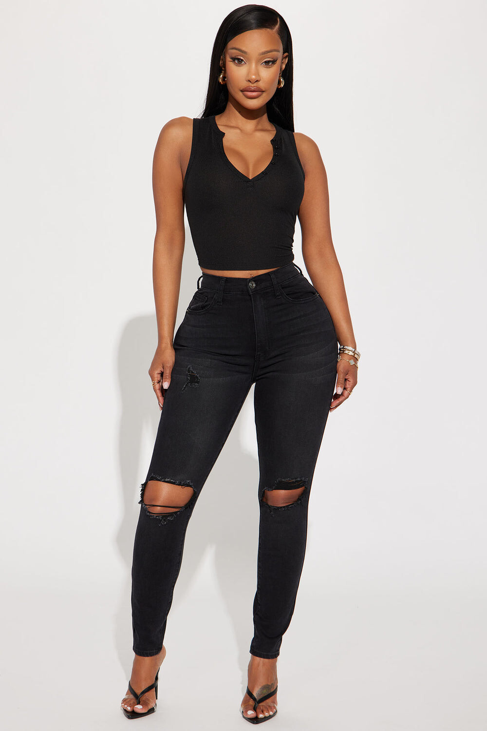 

Джинсы скинни Fashion Nova FN23067SL, черный