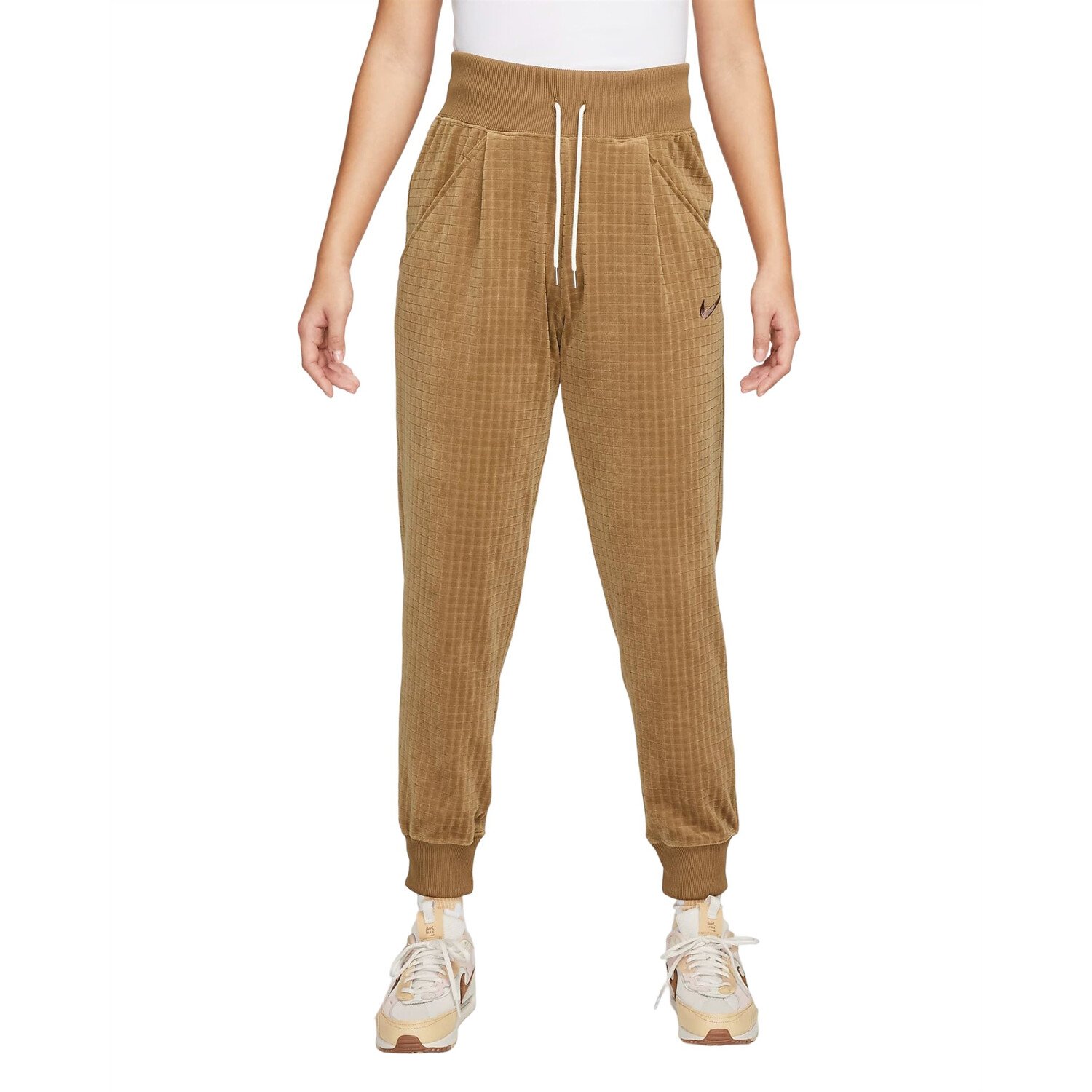 

Джоггеры Nike Sportswear High-Waisted Velour, светло-коричневый