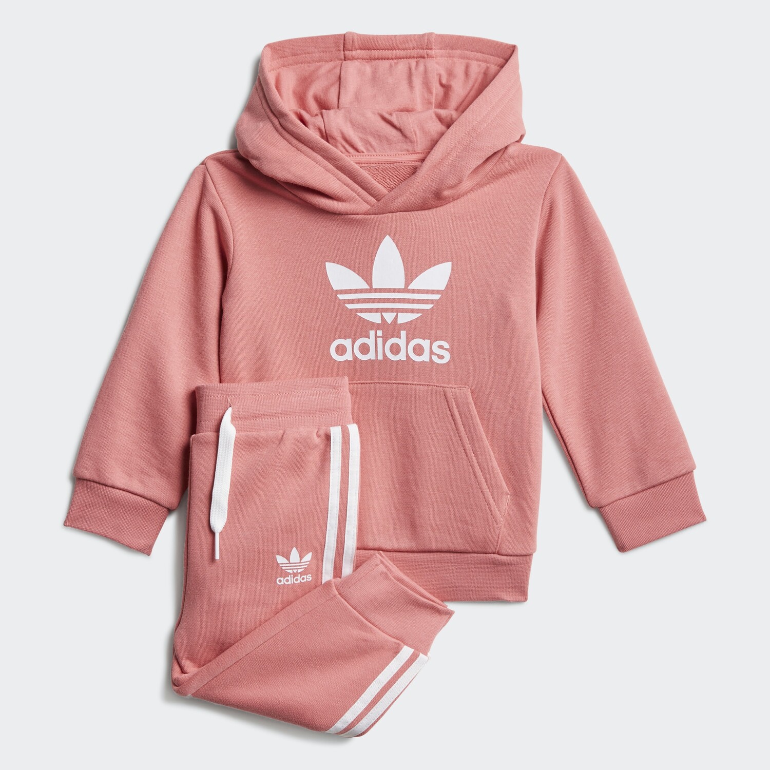 

Детский комплект Adidas Originals Trefoil, 2 предмета, розовый/белый