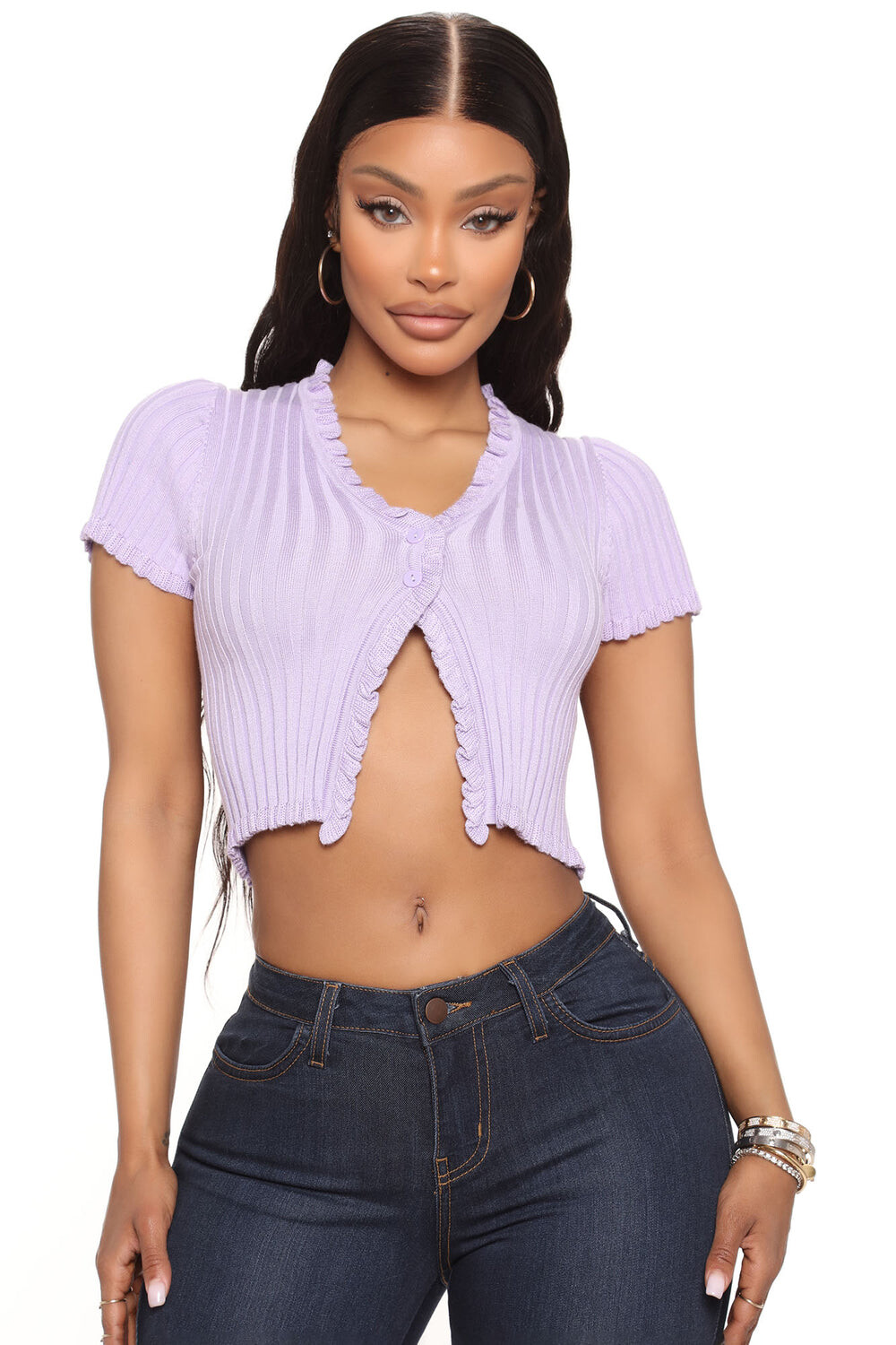 

Топ Fashion Nova 9997WH, лавандовый