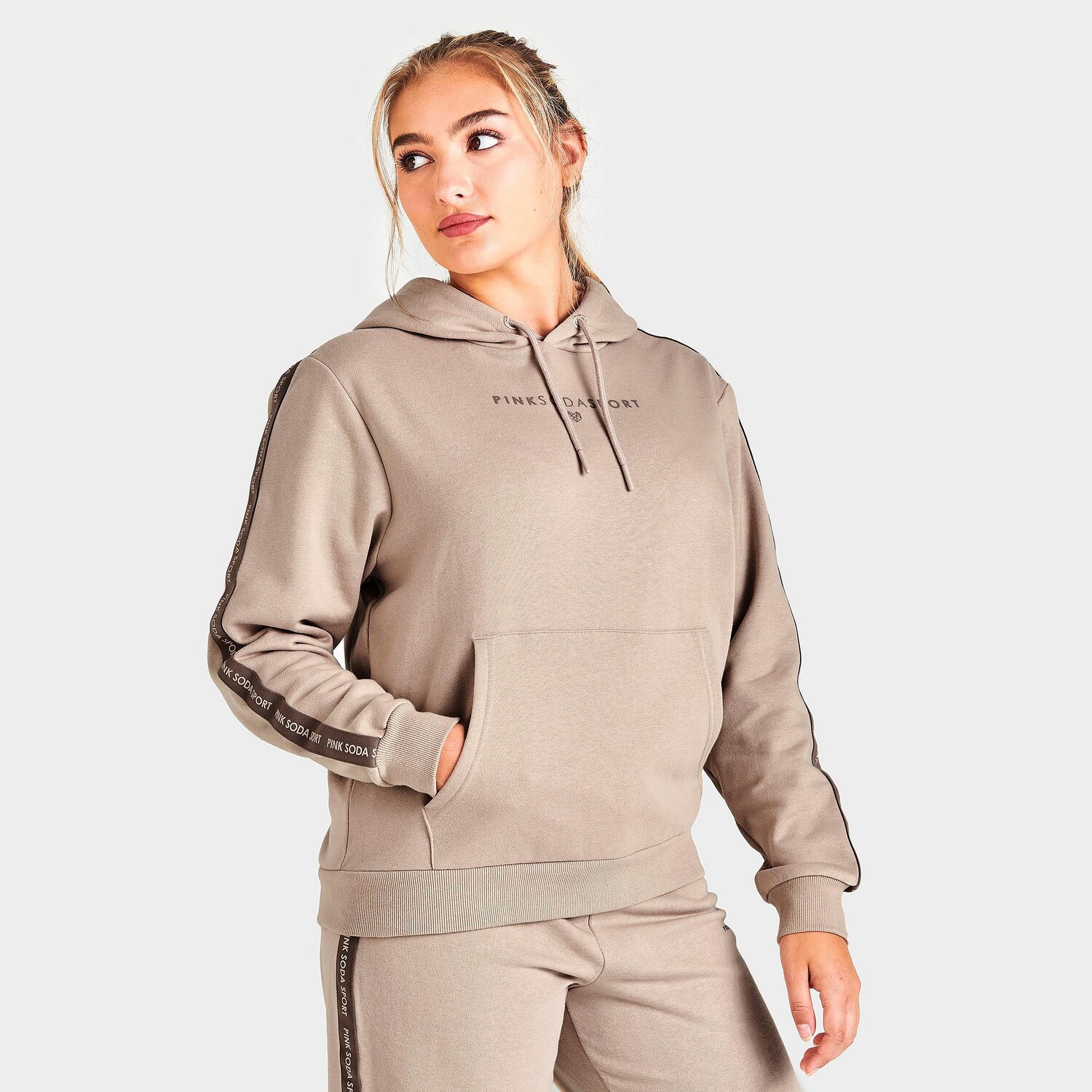 

Женское худи розового цвета Soda Sport Aura с тесьмой Pink Soda Sport, бежевый