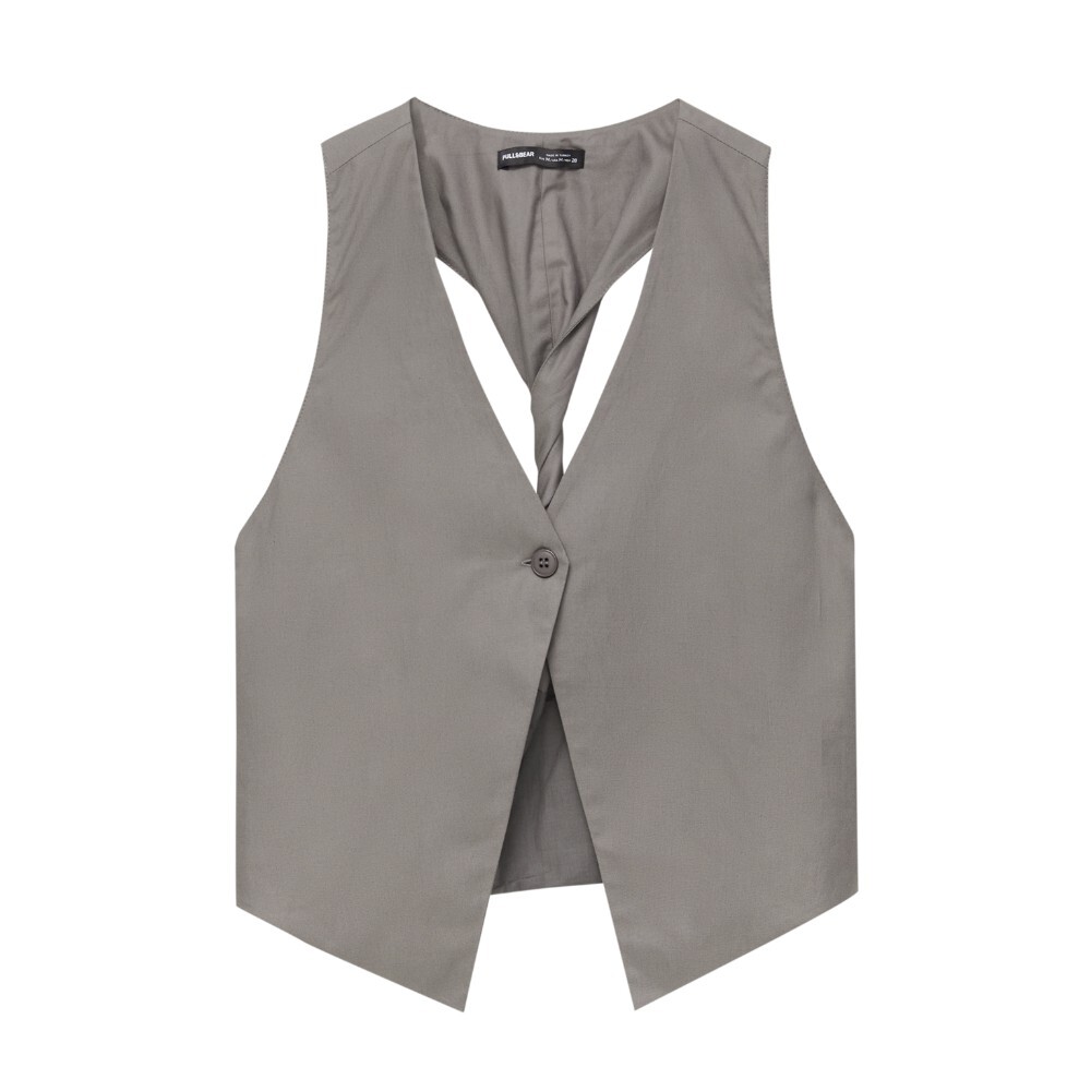 

Жилет Pull&Bear Back Detail, серый