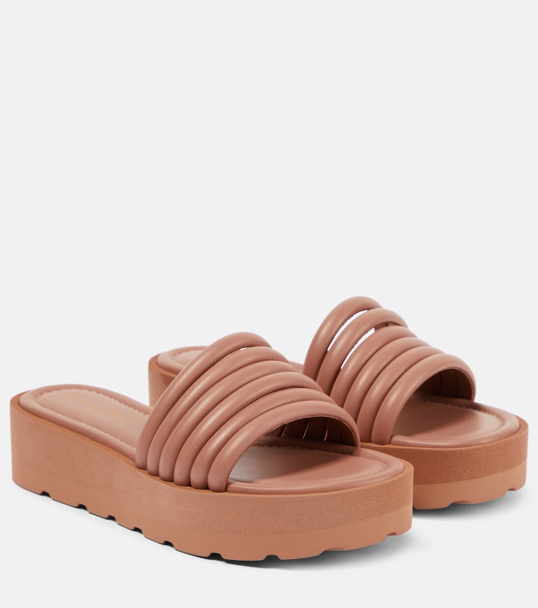 

Кожаные босоножки на платформе Gianvito Rossi, коричневый