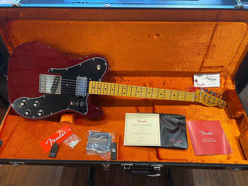 Fender American Vintage II 77 Telecaster Custom Limited MN 2022 Wine #VS220409 7lbs, 3.3oz Belly Cut American Vintage II '77 Telecaster Custom with Maple Fretboard электрогитара suhr custom classic s antique with 2 humbuckers in lake placid blue with roasted maple fretboard