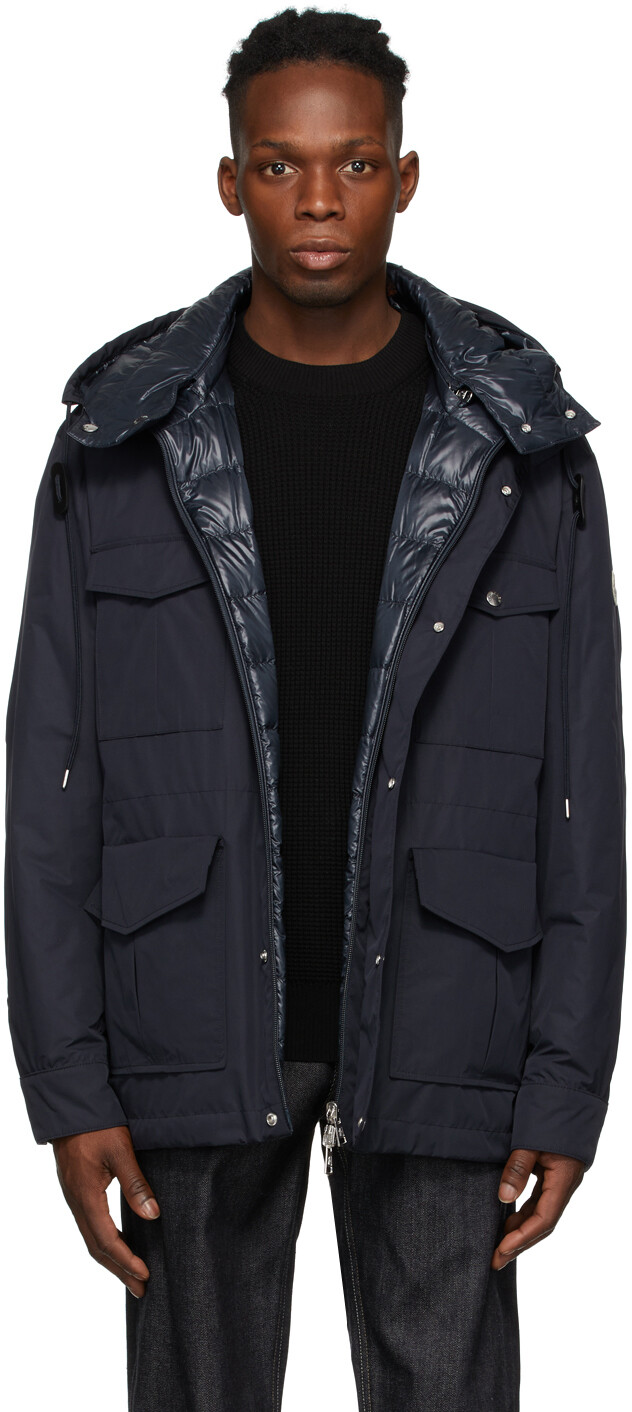 

Темно-синяя пуховая куртка Isidore Moncler, Синий