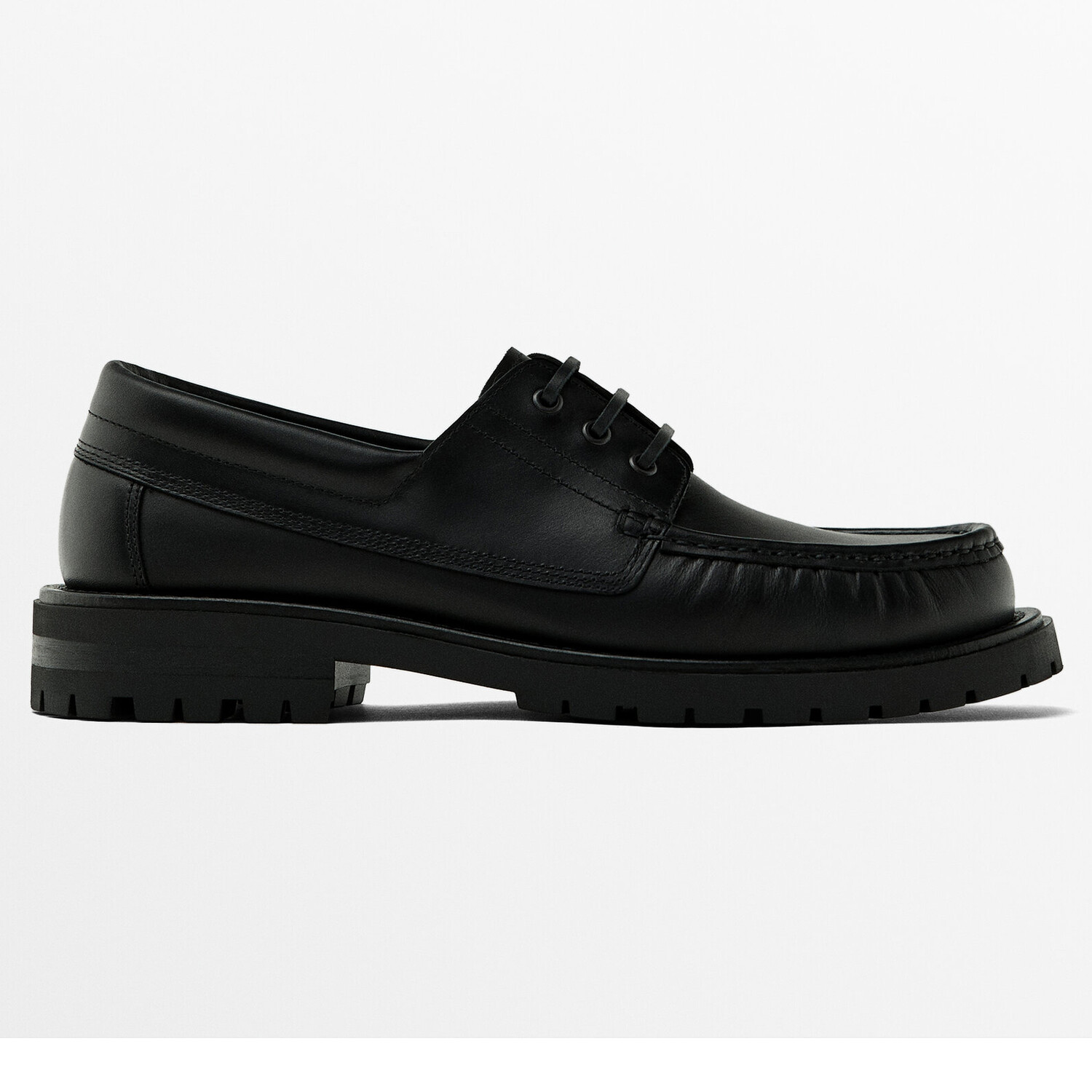 

Ботинки Massimo Dutti Nappa Deck, черный