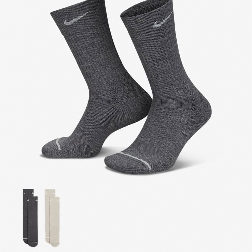 

Nike Everyday Wool Cushioned Crew, 2 пары, серый/бежевый