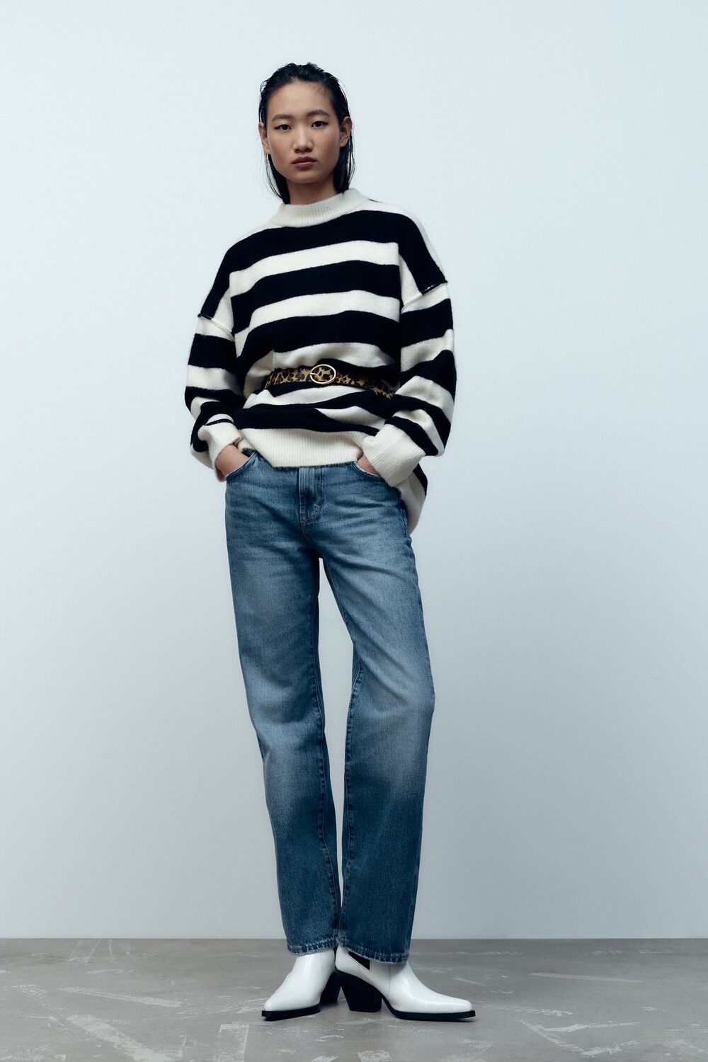 

Кожаный ремень с леопардовым принтом ZARA, леопард