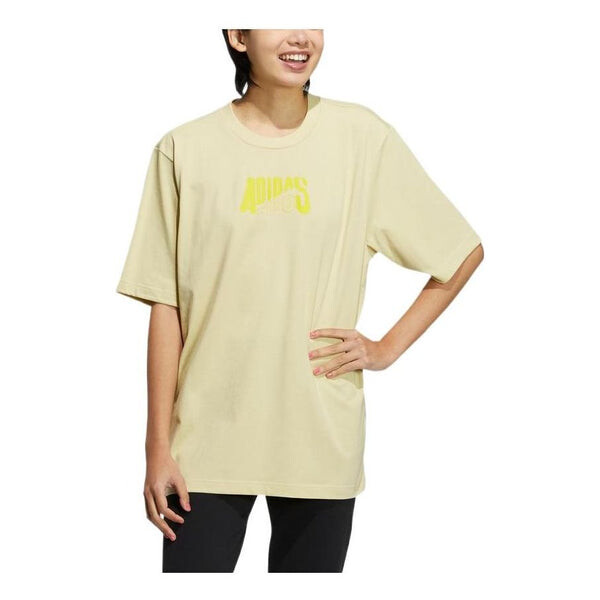 

Футболка Adidas neo Solid Color Alphabet Printing, желтый