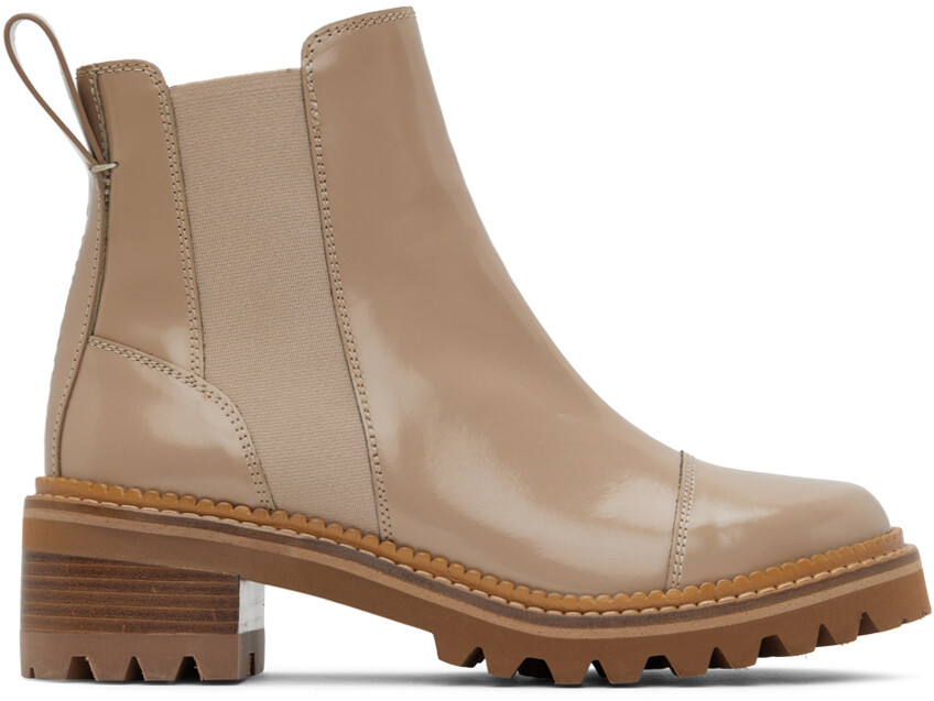 

Бежевые ботинки челси Mallory See by Chloé