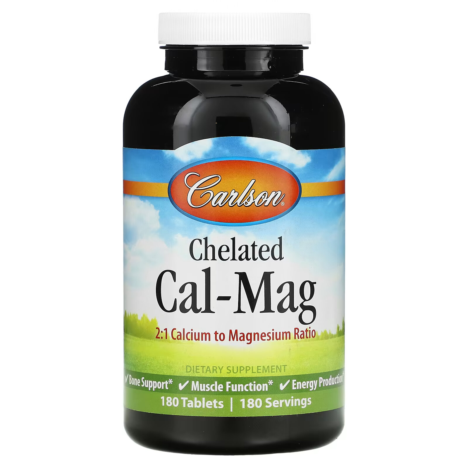 Carlson, Chelated Cal-Mag, 180 таблеток хелатный магний carlson chelated magnesium 200 mg 180 таблеток