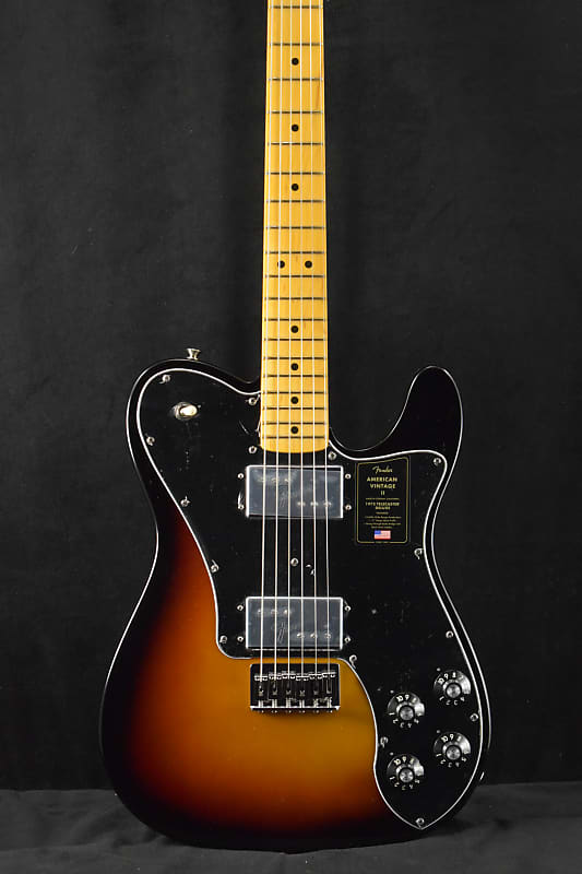 цена Накладка на гриф Fender American Vintage II 1975 Telecaster Deluxe, трехцветная, кленовая, Sunburst American Vintage II 1975 Telecaster Deluxe 3-Color Sunburst M...