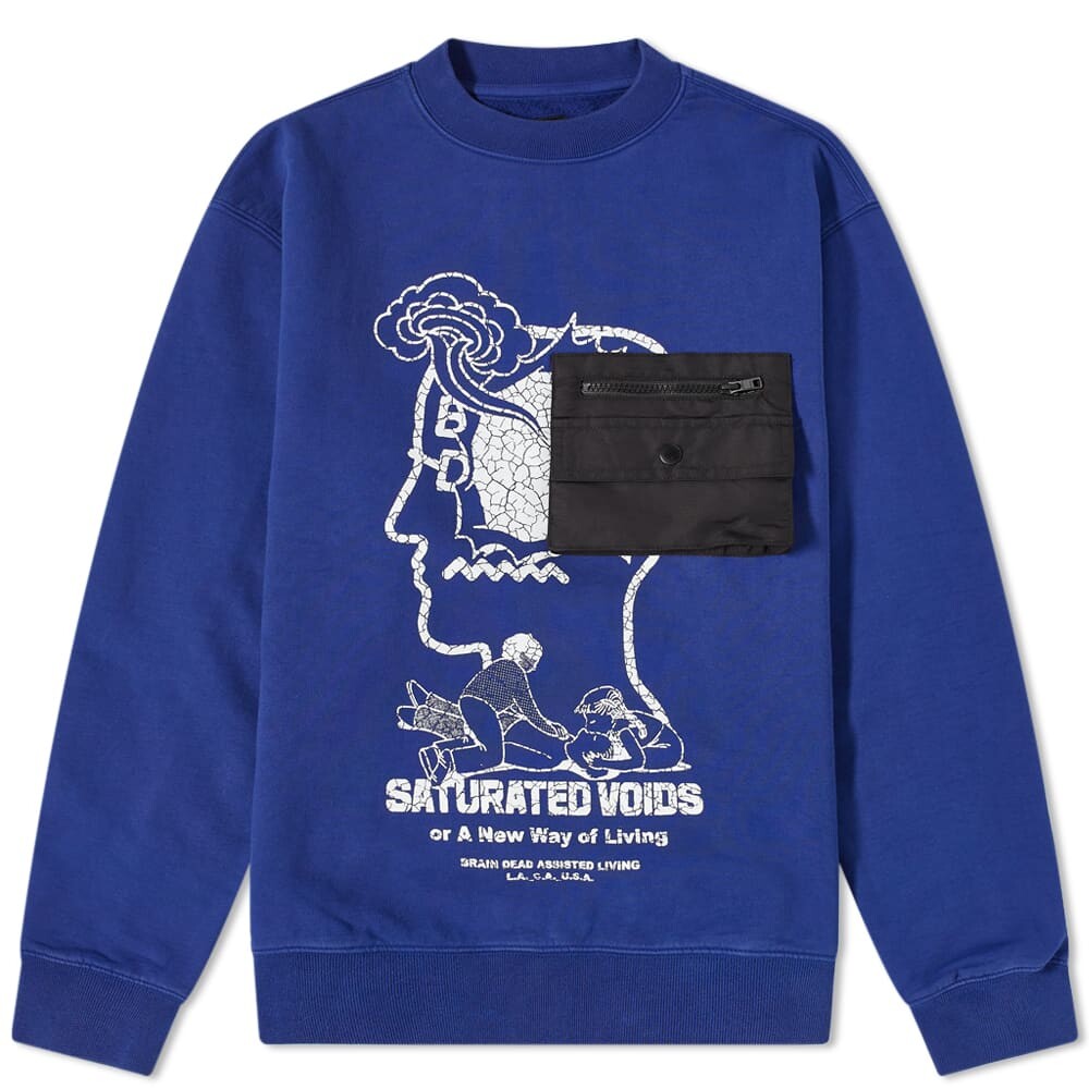 

Толстовка Brain Dead Saturated Voids Crew Sweat, Синий