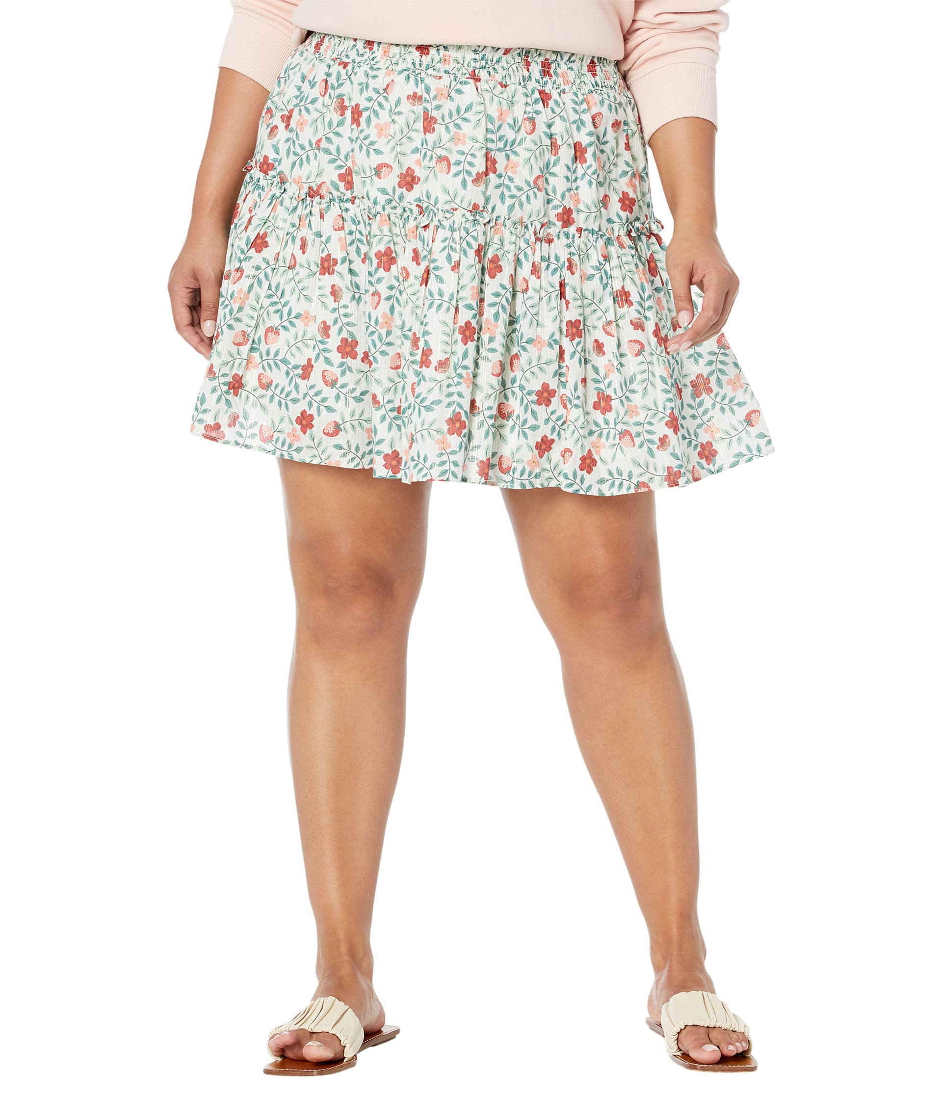 Юбка Draper James, Plus Size Pull-On Miniskirt in Strawberry Field