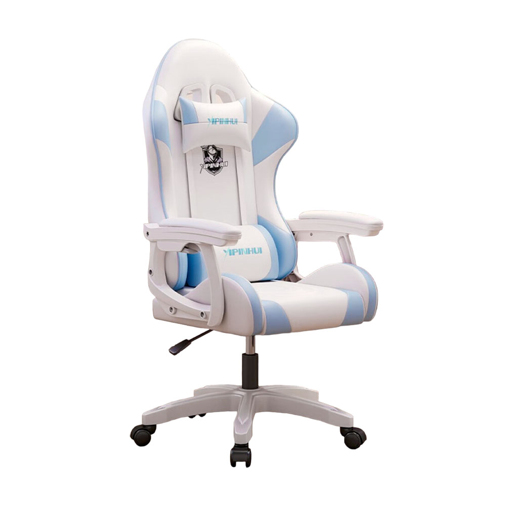 Игровое кресло Yipinhui DJ-06, 2 Gen, нейлон, белый/синий