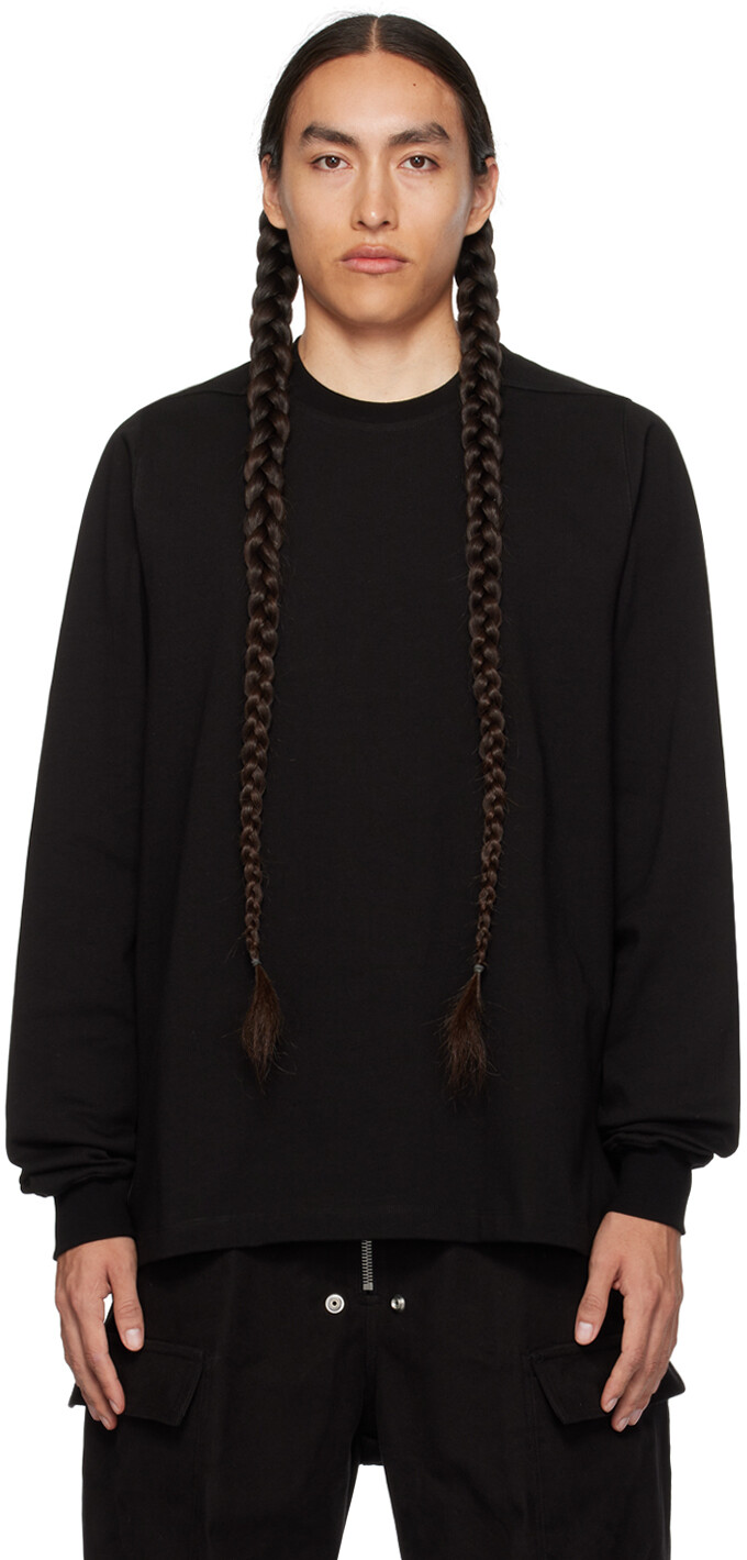 

Черный свитшот с круглым вырезом Rick Owens