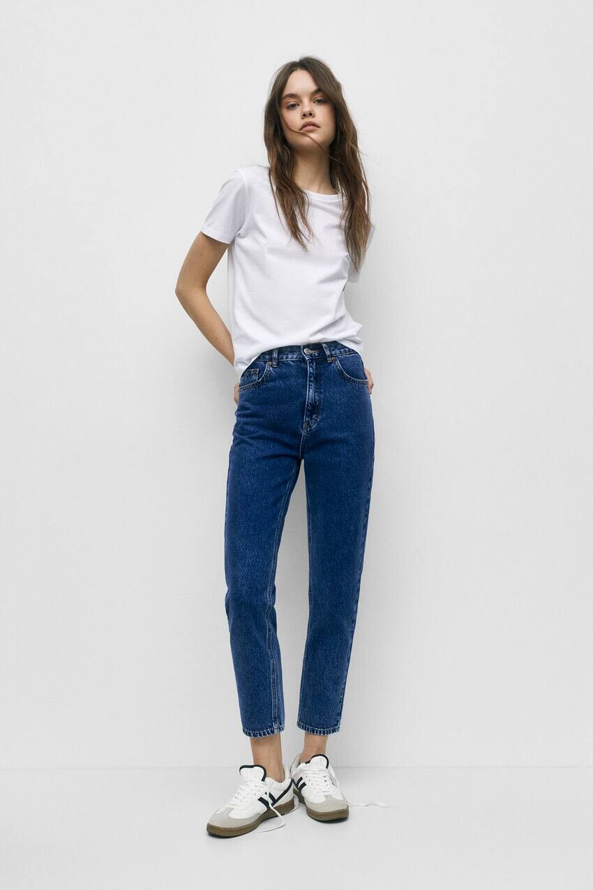 

Базовые джинсы мам Pull&Bear, темно-синий