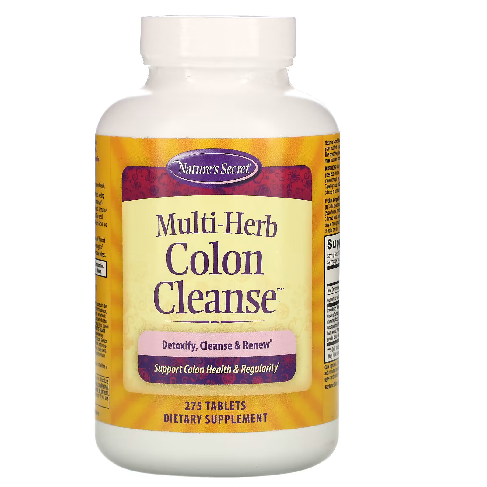 Nature's Secret, Multi-Herb Colon Cleanse, 275 таблеток nature s secret super cleanse 200 таблеток