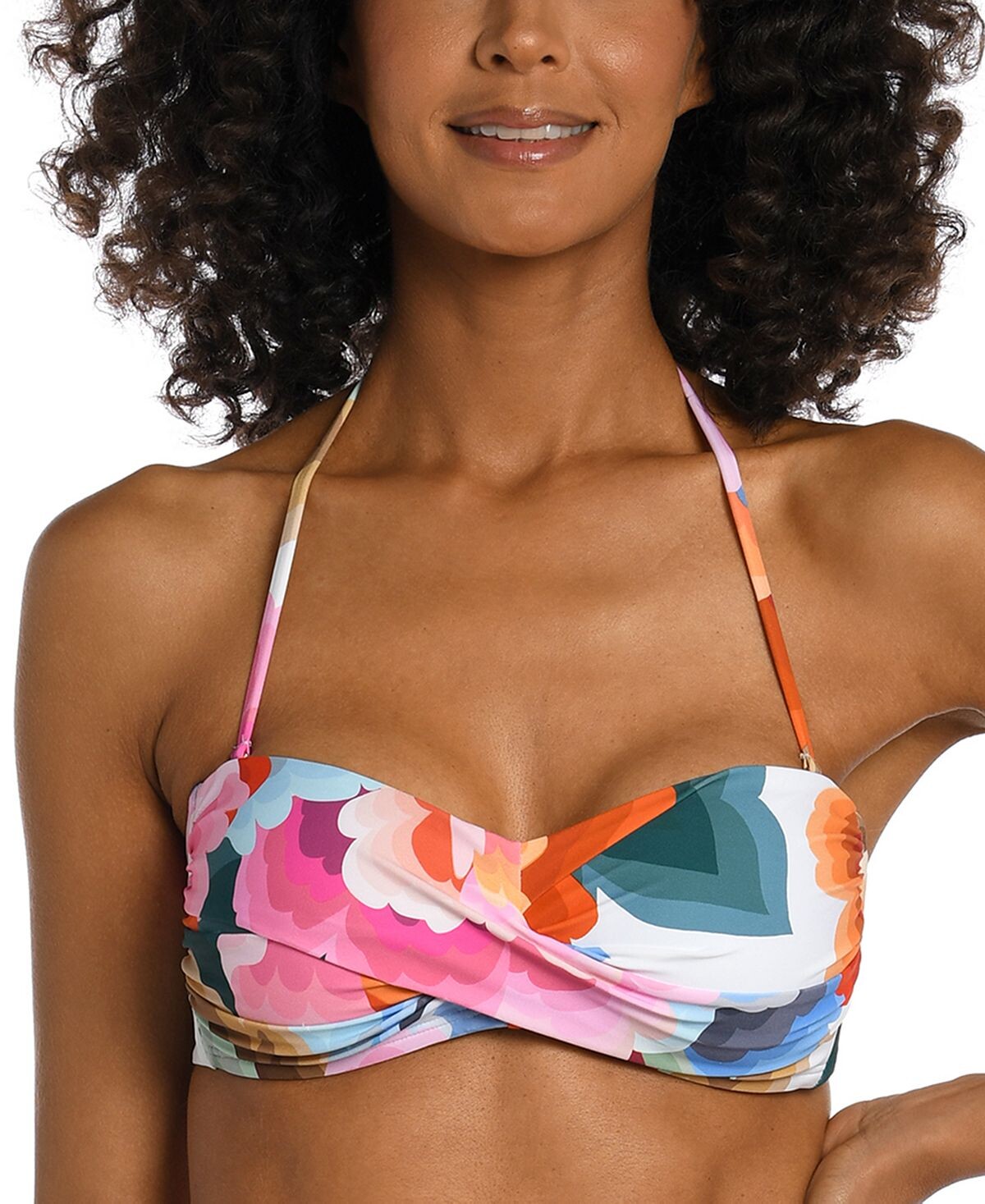 

Женский лиф бикини с цветочным принтом rhythm twist-twist front bandeau La Blanca, мульти