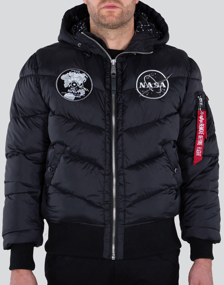 

Куртка Alpha Industries Hooded Puffer Voyager FD, черная, Черный